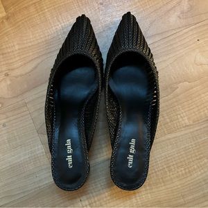Cult Gaia Alia Mules - black